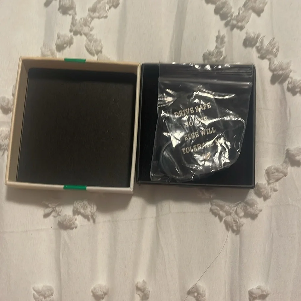 New Keychain that reads drive safe no one else will tolerate me in gift box